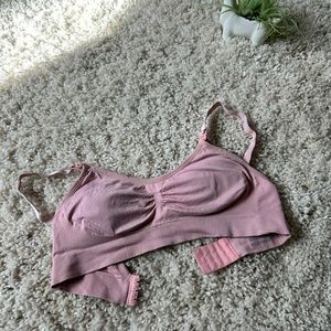 Pastel pink super comfy fabric wireless support cozy cute bra medium siz…